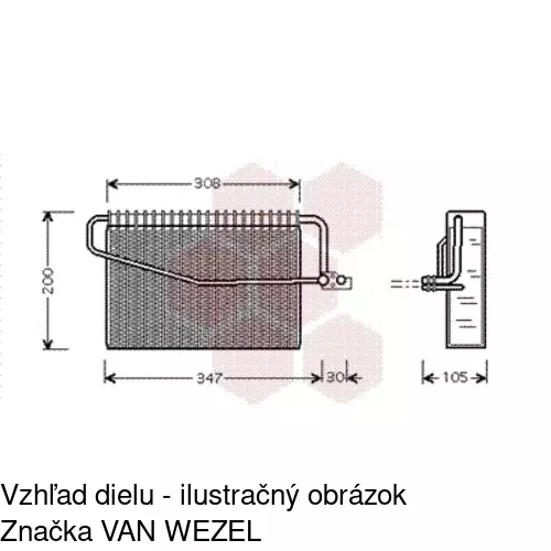 Výparník klimatizácie 5003P81X /POLCAR/ - obr. 2