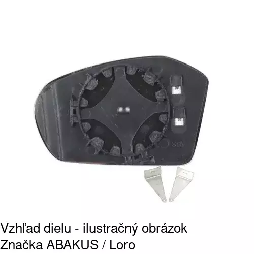Sklo vonkajšieho zrkadla s držiakom 5006555E /POLCAR/ - obr. 3
