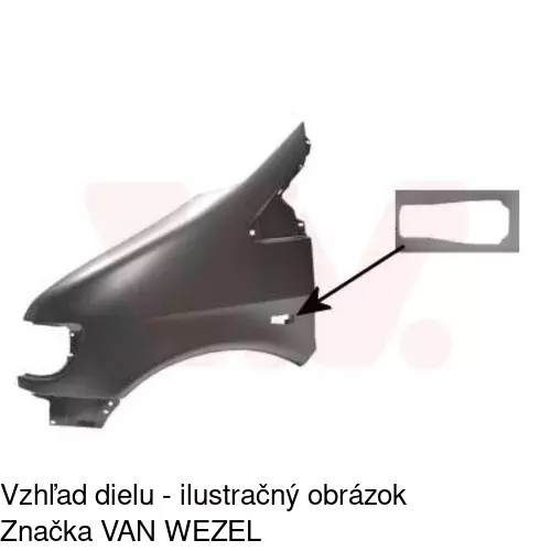 Predný blatník 501201-1 /POLCAR/ - obr. 2