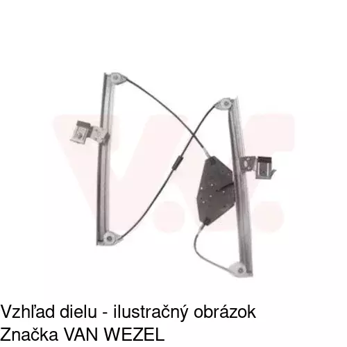 Mechanizmus sťahovania okna elektrický bez motora 5016PSG1 /POLCAR/ - obr. 5