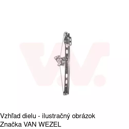 Mechanizmus sťahovania okna elektrický bez motora 5044PSG3 /POLCAR/ - obr. 2