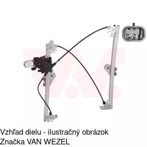 Elektrický mechanizmus okna dverí 5098PSE2E /POLCAR/ - obr. 2