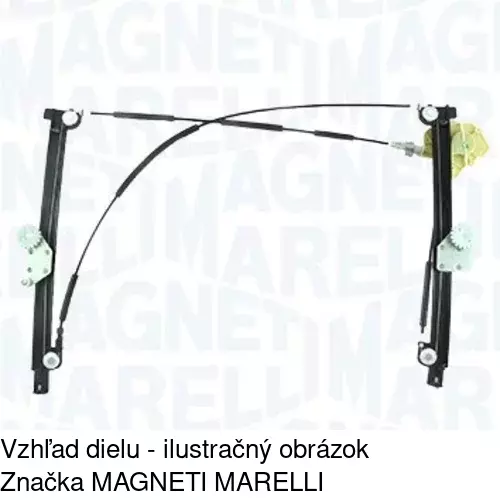 Mechanizmus sťahovania okna elektrický bez motora 5101PSG2A /POLCAR/ - obr. 2