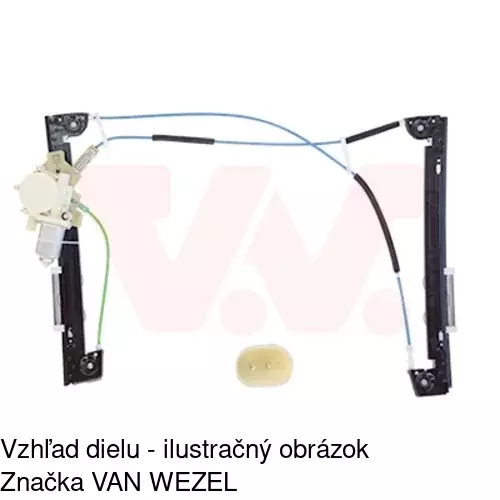 Mechanizmus sťahovania okna elektrický bez motora 5102PSG2 /POLCAR/ - obr. 4