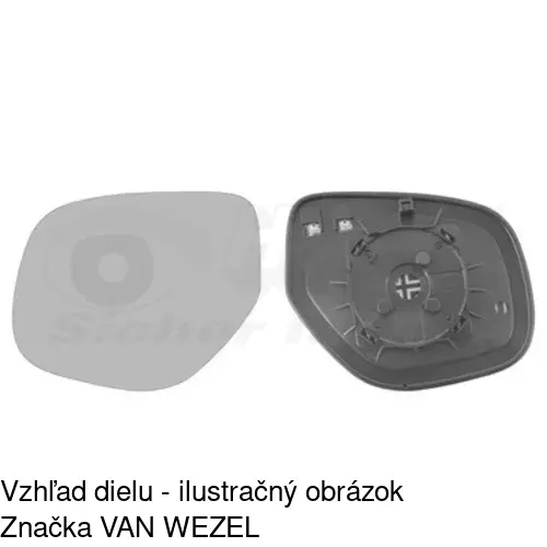 Sklo vonkajšieho zrkadla s držiakom 5266544E /POLCAR/ - obr. 2