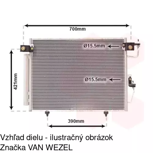 Chladiče klimatizácie 5274K8C1 /POLCAR/ - obr. 2