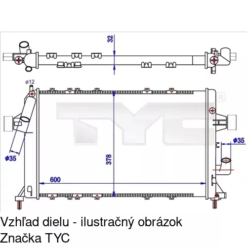 Chladiče vody 550808B5 /POLCAR/