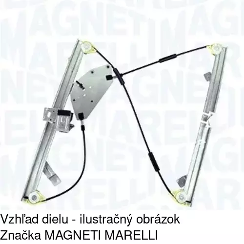 Mechanizmus sťahovania okna elektrický bez motora POLCAR 5511PSG2E