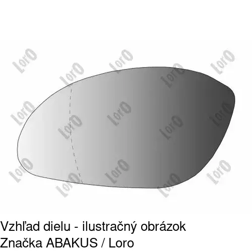 Sklo vonkajšieho zrkadla s držiakom 5516544M /POLCAR/ - obr. 4