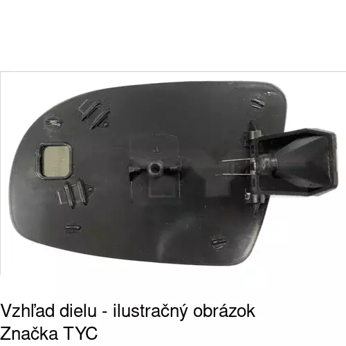 Sklo vonkajšieho zrkadla s držiakom 5555541M /POLCAR/ - obr. 1