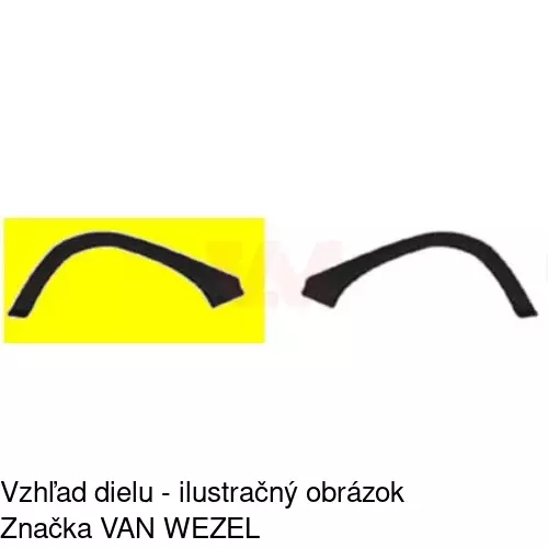 Lišta blatníka 5555815R /POLCAR/ - obr. 2