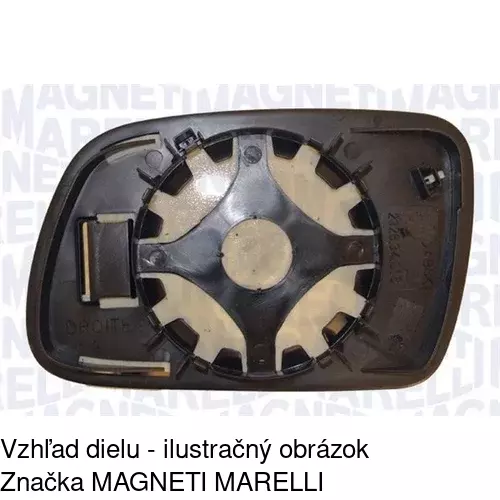 Sklo vonkajšieho zrkadla s držiakom 5710551M /POLCAR/ - obr. 1
