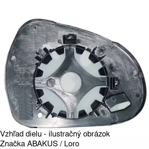 Sklo vonkajšieho zrkadla s držiakom 5724556M /POLCAR/ - obr. 1