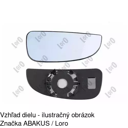 Sklo vonkajšieho zrkadla s držiakom 5770547E /POLCAR/ - obr. 1