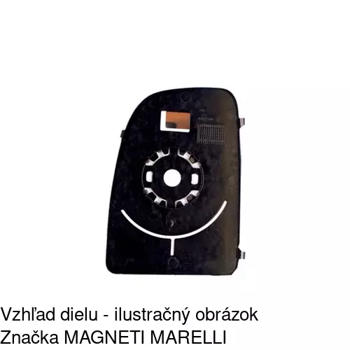 Sklo vonkajšieho zrkadla s držiakom 5770555M /POLCAR/ - obr. 1