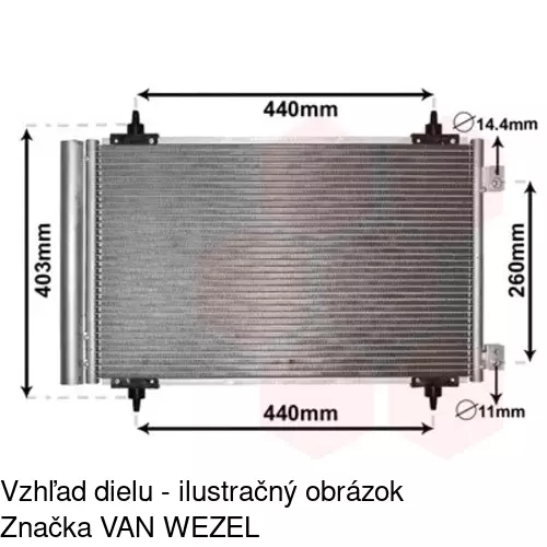 Chladiče klimatizácie 5787K8C4S /POLCAR/ - obr. 3