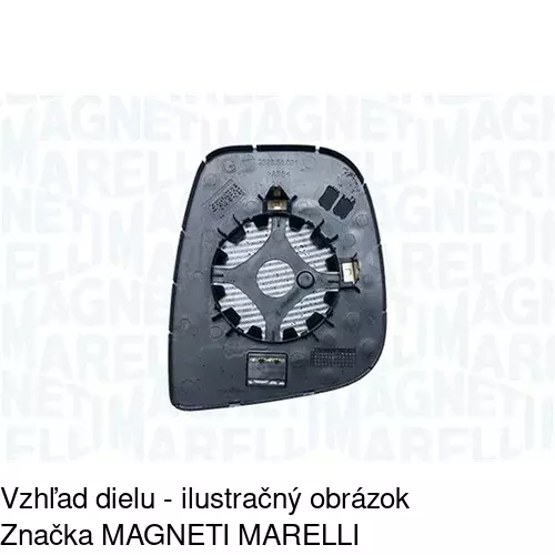 Sklo vonkajšieho zrkadla s držiakom 57U1555M /POLCAR/ - obr. 4
