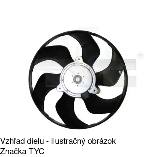 Ventilátor bez krytu / podpery 601623U1 /POLCAR/ - obr. 2