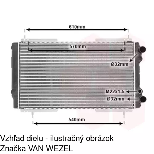 Chladiče vody 604008A2 /POLCAR/ - obr. 2