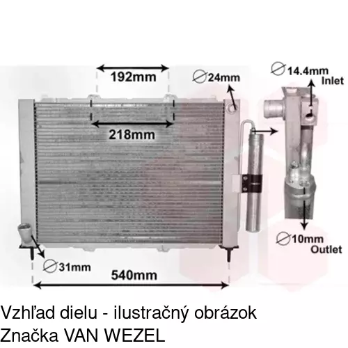 Chladiče vody 606108-2 /POLCAR/ - obr. 2