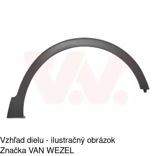 Lišta blatníka 60L102-5 /POLCAR/ - obr. 1