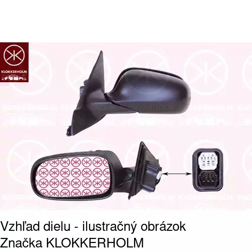 Rám vonkajšieho zrkadla 652355PM /POLCAR/ - obr. 3