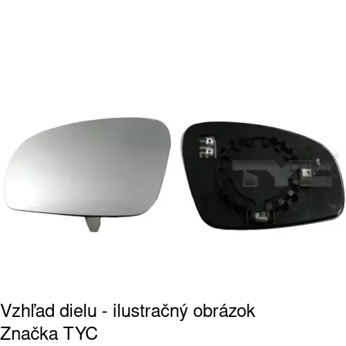 Sklo vonkajšieho zrkadla s držiakom 6915556E /POLCAR/ - obr. 4