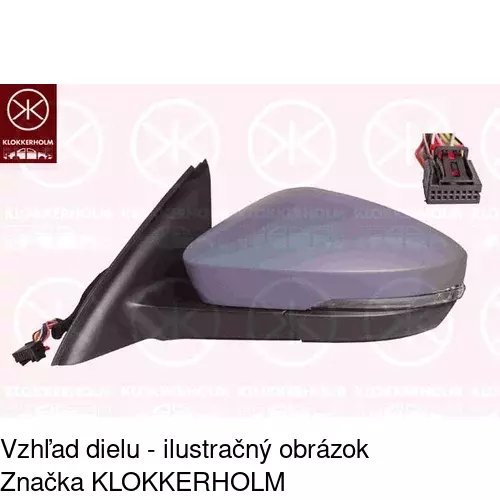 Sklo vonkajšieho zrkadla s držiakom 69C1545M /POLCAR/ - obr. 5