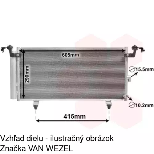 Chladiče klimatizácie 7209K8C1 /POLCAR/ - obr. 1