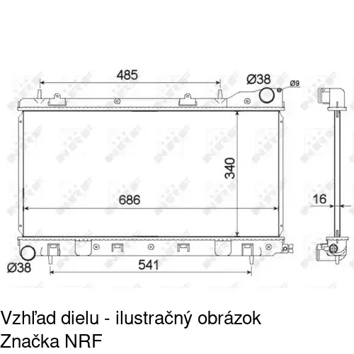 Chladiče vody POLCAR 7239082K