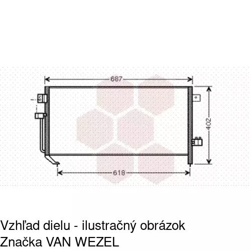 Chladiče klimatizácie 7241K8C2 /POLCAR/ - obr. 2