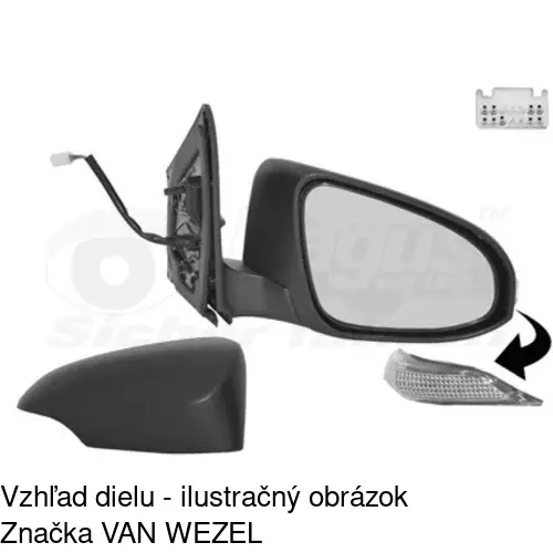 Vonkajšie zrkadlo 81C4525M /POLCAR/ - obr. 2