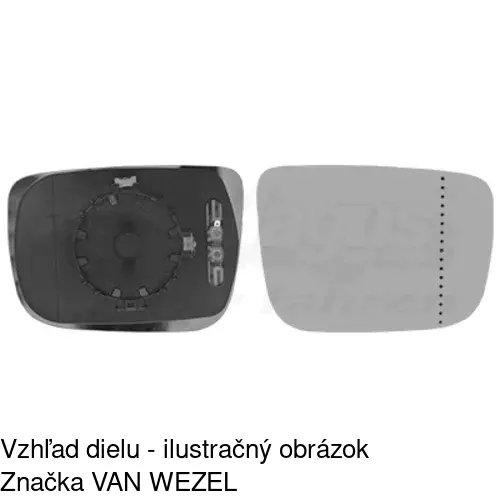Sklo vonkajšieho zrkadla s držiakom 9065555E /POLCAR/ - obr. 3