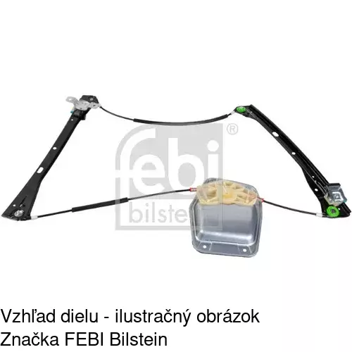 Mechanizmus sťahovania okna elektrický bez motora 9513PSG2 /POLCAR/ - obr. 3