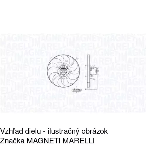 Ventilátor bez krytu / podpery 952423U1-Q /POLCAR/ - obr. 3