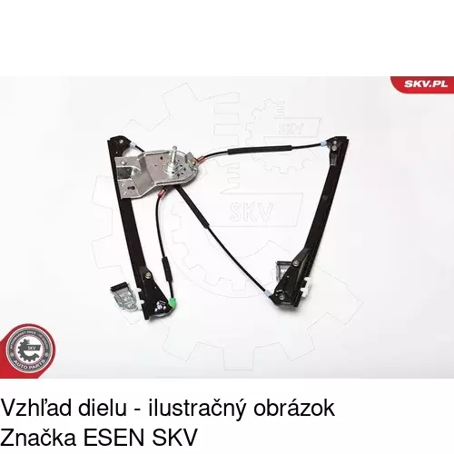 Manuálny mechanizmus okna dverí 9524PSM6 /POLCAR/ - obr. 3
