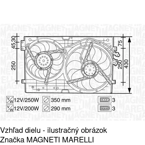 Ventilátor bez krytu / podpery 952523U4 /POLCAR/ - obr. 4