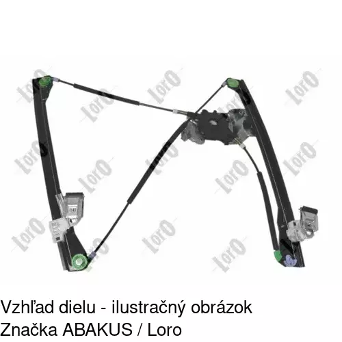 Elektrický mechanizmus okna dverí 9525PSE10 /POLCAR/ - obr. 4