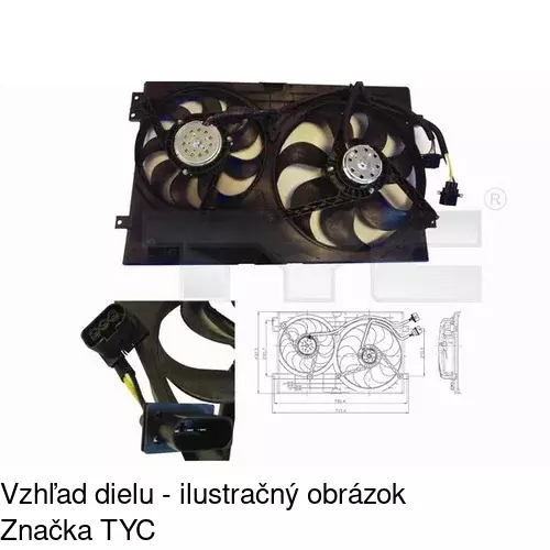 Ventilátory chladičov 954123W3 /POLCAR/ - obr. 2