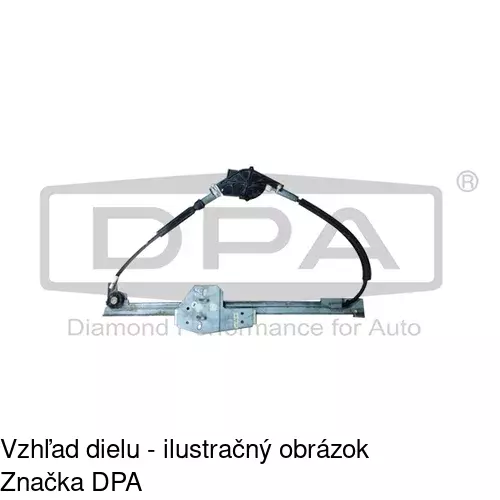 Mechanizmus sťahovania okna elektrický bez motora POLCAR 9546PSG4