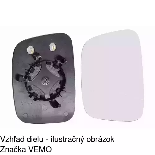Sklo vonkajšieho zrkadla s držiakom 9568558M /POLCAR/ - obr. 2