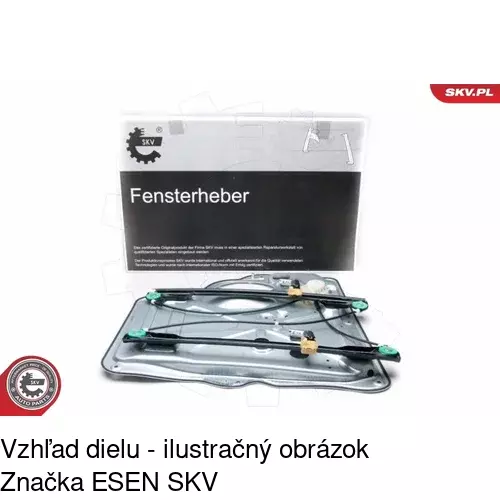 Mechanizmus sťahovania okna elektrický bez motora POLCAR 9568PSG1E