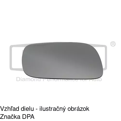 Sklo vonkajšieho zrkadla s držiakom 9580555E /POLCAR/ - obr. 3