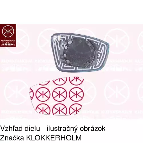 Sklo vonkajšieho zrkadla s držiakom 95A1545E /POLCAR/ - obr. 3