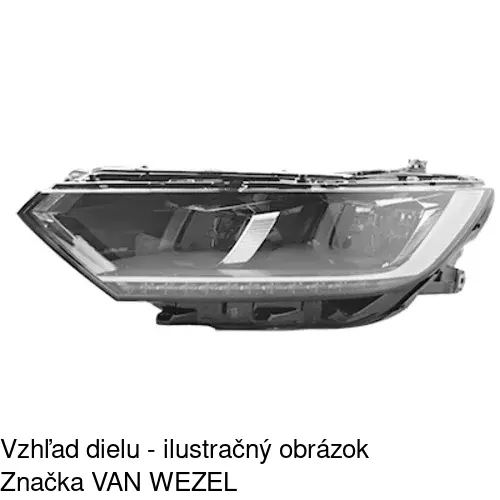 Hlavný reflektor 95D3091V /POLCAR/ - obr. 1