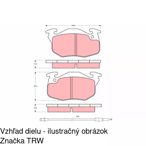 Brzdové dosky S70-0049 /POLCAR/ - obr. 4