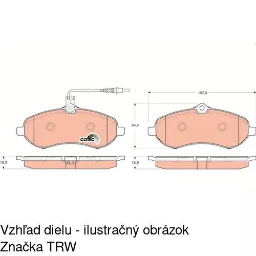 Brzdové dosky S70-0196 /POLCAR/ - obr. 3