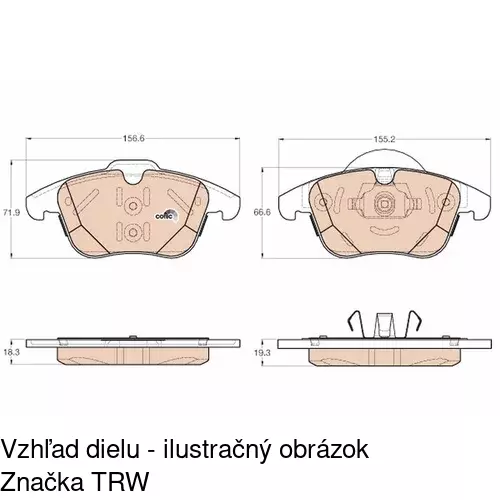 Brzdové dosky POLCAR S70-0224