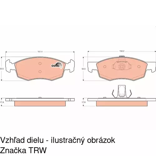 Brzdové dosky POLCAR S70-0248