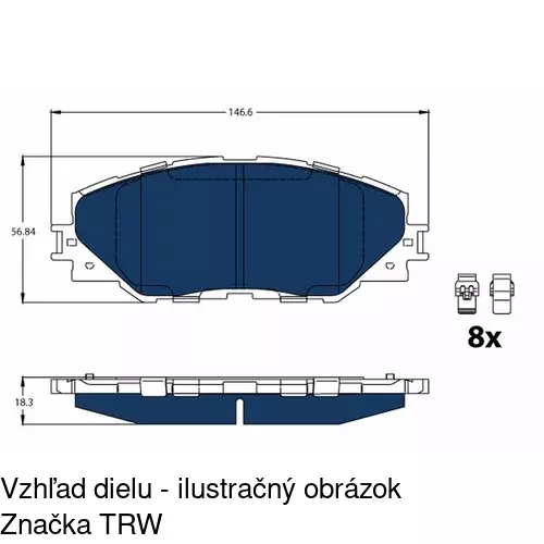 Brzdové dosky S70-0313 /POLCAR/ - obr. 2